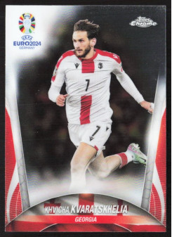 Khvicha Kvaratskhelia, Kartička, Topps Chrome UEFA Euro 2024, BASE