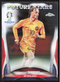 Xavi Simons, Kartička, Topps Chrome UEFA Euro 2024, BASE