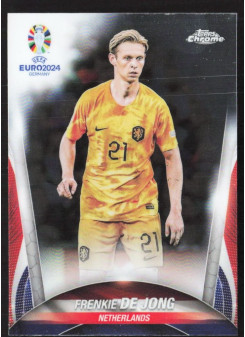 Frenkie de Jong, Kartička, Topps Chrome UEFA Euro 2024, BASE
