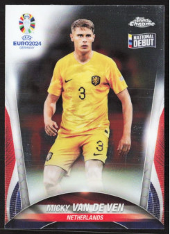 Micky van de Ven, Kartička, Topps Chrome UEFA Euro 2024, BASE