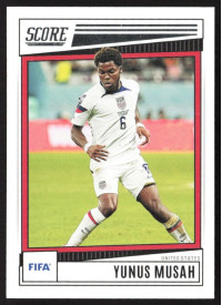 Yunus Musah, Kartička, Panini Score FIFA Soccer 2022-23, BASE