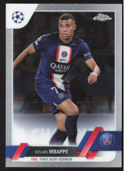 Kylian Mbappe, Kartička, Topps Chrome UEFA Club Competitions 2022-2023, BASE