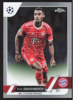 Ryan Gravenberch, Kartička, Topps Chrome UEFA Club Competitions 2022-2023, BASE