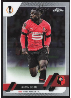 Jeremy Doku, Kartička, Topps Chrome UEFA Club Competitions 2022-2023, BASE