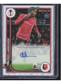 Mathis Lambourde, Card, Topps Merlin Chrome UEFA Club Competitions 2023-24, AUTOGRAPH