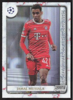 Jamal Musiala, Kartička, 2022-23 Topps Stadium Club Chrome UEFA Club Competitions, INSERT