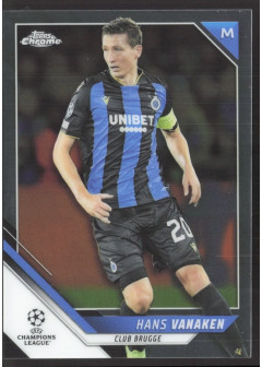 Hans Vanaken, Kartička, 2021-22 Topps Chrome UEFA Champions League, BASE