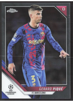 Gerard Pique, Kartička, 2021-22 Topps Chrome UEFA Champions League, BASE