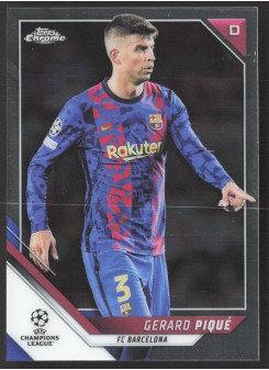 Gerard Pique, Kartička, 2021-22 Topps Chrome UEFA Champions League, BASE