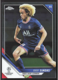 Xavi Simons, Kartička, 2021-22 Topps Chrome UEFA Champions League, BASE