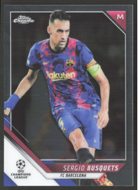 Sergio Busquets, Kartička, 2021-22 Topps Chrome UEFA Champions League, BASE