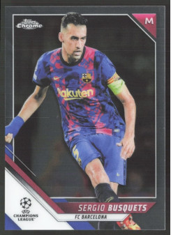 Sergio Busquets, Kartička, 2021-22 Topps Chrome UEFA Champions League, BASE