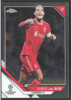 Virgil van Dijk, Kartička, 2021-22 Topps Chrome UEFA Champions League, BASE