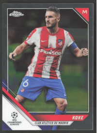 Koke, Kartička, 2021-22 Topps Chrome UEFA Champions League, BASE