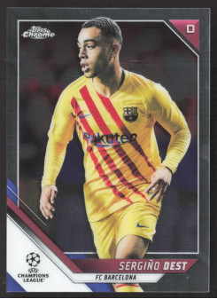 Sergino Dest, Kartička, 2021-22 Topps Chrome UEFA Champions League, BASE