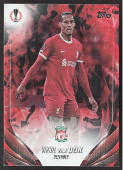 Virgil van Dijk, Kartička, Topps UEFA Club Competitions 2023-24, Inferno  Foil