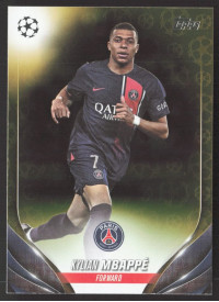 Kylian Mbappé, Kartička, Topps UEFA Club Competitions 2023-24, Gold Starball Foil