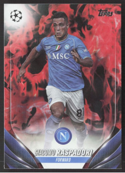 Giacomo Raspadori, Kartička, Topps UEFA Club Competitions 2023-24, Inferno  Foil