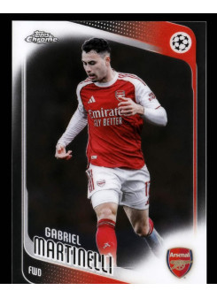 Gabriel Martinelli, Kartička, 2025-26 Topps Chrome UEFA Club Competitions, BASE