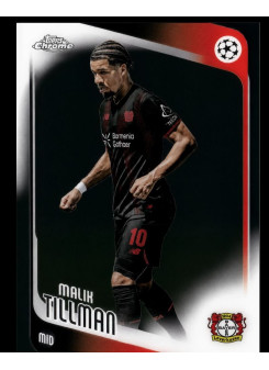 Malik Tillman, Card, 2025-26 Topps Chrome UEFA Club Competitions, BASE