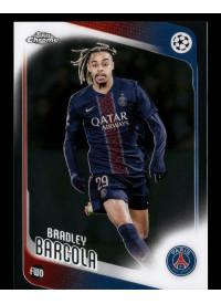 Bradley Barcola, Card, 2025-26 Topps Chrome UEFA Club Competitions, BASE