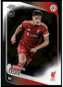Giovanni Leoni, Kartička, 2025-26 Topps Chrome UEFA Club Competitions, BASE