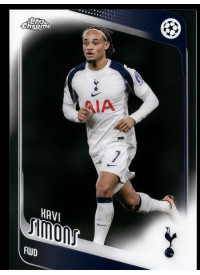 Xavi Simons, Card, 2025-26 Topps Chrome UEFA Club Competitions, BASE