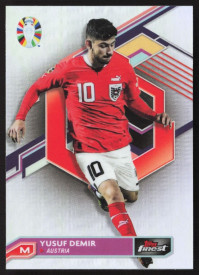 Yusuf Demir, Kartička, 2024 Topps Finest Road to UEFA Euro , Refractor
