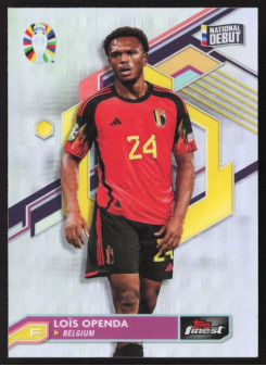 Loïs Openda, Kartička, 2024 Topps Finest Road to UEFA Euro , Refractor