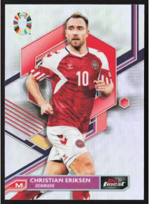Christian Eriksen, Card, 2024 Topps Finest Road to UEFA Euro , Refractor