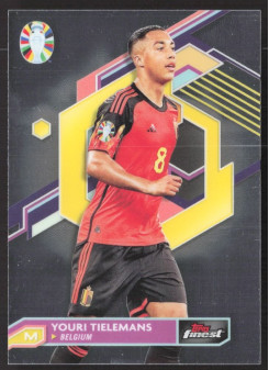 Youri Tielemans, Kartička, 2024 Topps Finest Road to UEFA Euro , BASE