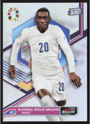 Randal Kolo Muani, Card, 2024 Topps Finest Road to UEFA Euro , Refractor