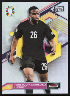 Youssoufa Moukoko, Kartička, 2024 Topps Finest Road to UEFA Euro , Refractor