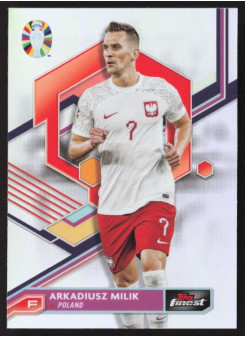 Arkadiusz Milik, Kartička, 2024 Topps Finest Road to UEFA Euro , Refractor