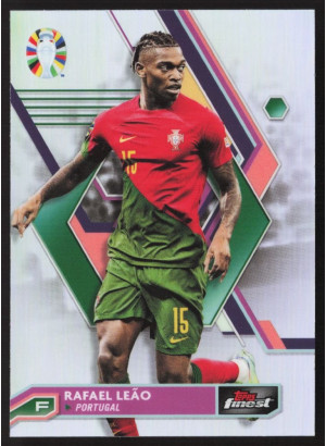 Rafael Leão, Card, 2024 Topps Finest Road to UEFA Euro , Refractor