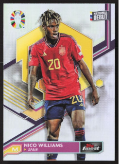 Nico Williams, Kartička, 2024 Topps Finest Road to UEFA Euro , Refractor