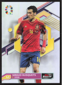 Sergio Busquets, Kartička, 2024 Topps Finest Road to UEFA Euro , Refractor