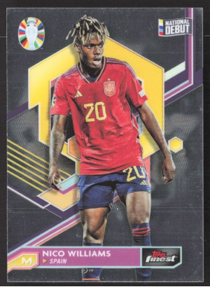 Nico Williams, Card, 2024 Topps Finest Road to UEFA Euro , BASE