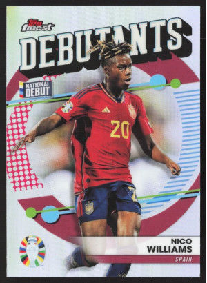 Nico Williams, Card, 2024 Topps Finest Road to UEFA Euro , INSERT