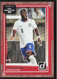 Yunus Musah, Kartička, 2026 Panini Donruss Road to FIFA World Cup, Bronze