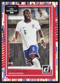 Yunus Musah, Kartička, 2026 Panini Donruss Road to FIFA World Cup, Silver