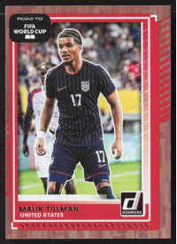 Malik Tillman, Kartička, 2026 Panini Donruss Road to FIFA World Cup, Bronze