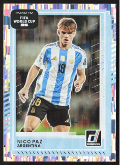 Nico Paz, Card, 2026 Panini Donruss Road to FIFA World Cup, Silver