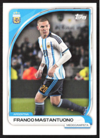 Franco Mastantuono, Kartička, 2026 Topps Argentina Collector Tin, BASE