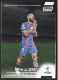 Memphis Depay, Kartička, 2021-22 Topps Stadium Club Chrome UEFA Champions League, BASE
