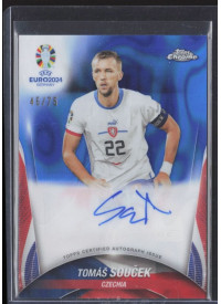 Tomas Soucek, Kartička, Topps Chrome UEFA Euro 2024, AUTOGRAPH