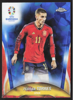 Ferran Torres, Kartička, Topps Chrome UEFA Euro 2024, Sapphire Edition