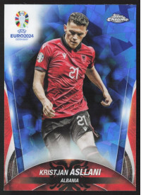 Kristjan Asllani, Kartička, Topps Chrome UEFA Euro 2024, Sapphire Edition