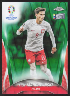 Filip Marchwinski, Kartička, Topps Chrome UEFA Euro 2024, Green Ray Wave