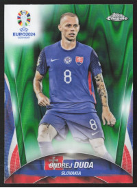 Ondrej Duda, Kartička, Topps Chrome UEFA Euro 2024, Green Ray Wave